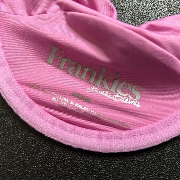 Frankie’s Bikinis Cielo Bikini Top in Pink Cloud Print Size M - Picture 8 of 10